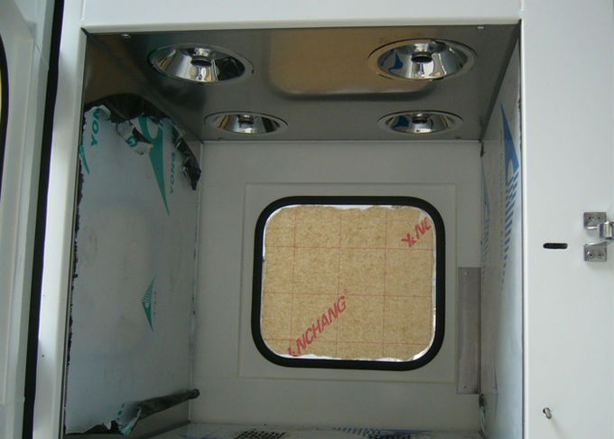 Ιατρικό κιβώτιο περασμάτων ντους αέρα με την ηλεκτρική συναρμολόγηση, ανοξείδωτο 304 εσωτερικό, με τον ανεμιστήρα ανεμιστήρων 0