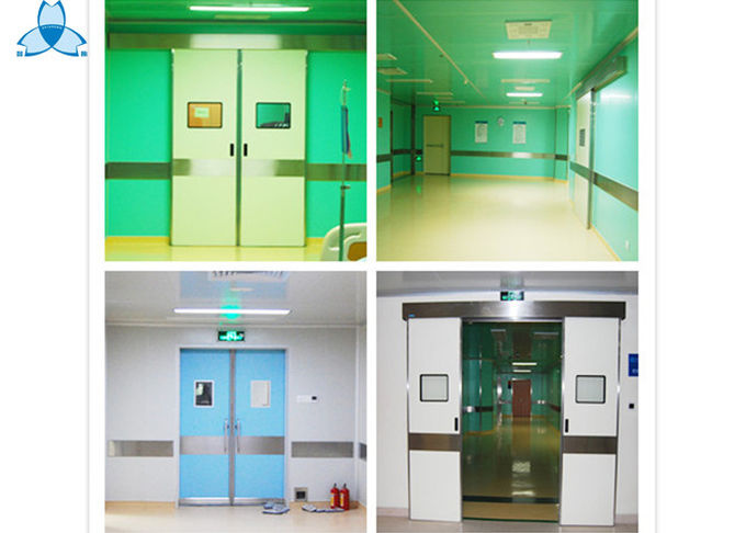 Ανοξείδωτου νοσοκομείων αέρα διπλές πόρτες νοσοκομείων φίλτρων ηλεκτρικές για το δωμάτιο νοσοκομείων 2