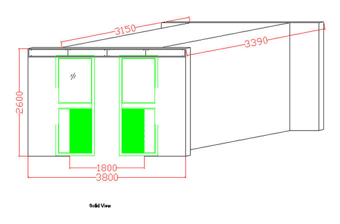 Κρυμμένο αυτόματο καθαρό δωμάτιο ντους αέρα τύπων σηράγγων φορτίου με τις διπλές συρόμενες πόρτες φύλλων 5