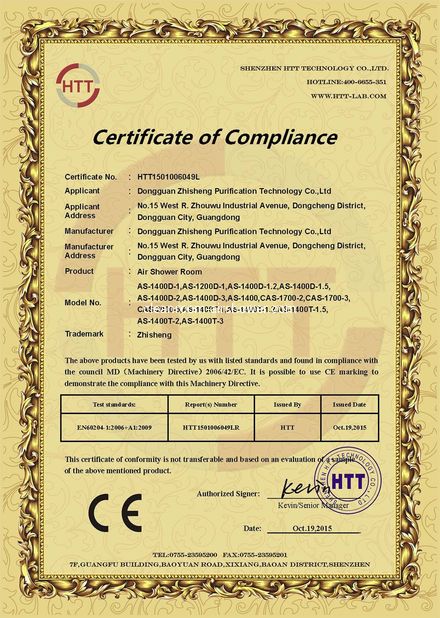 Κίνα Zhisheng Purification Technology Co., Limited Πιστοποιήσεις