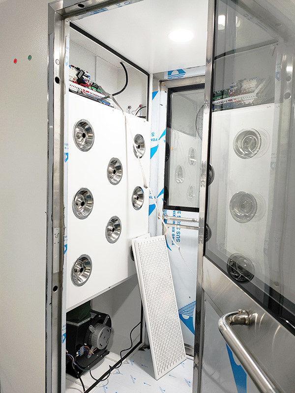 Βιομηχανικό ντους καθαρού δωματίου με κεντρικό ανεμιστήρα για τη φαρμακευτική βιομηχανία 0