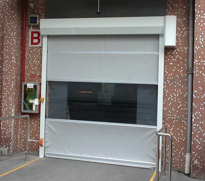 Η αυτόματη αντιστατική πόρτα παραθυρόφυλλων υψηλής ταχύτητας PVC/γρήγορα επιταχύνει την πόρτα κυλίνδρων για το εργαστήριο εργοστασίων 3